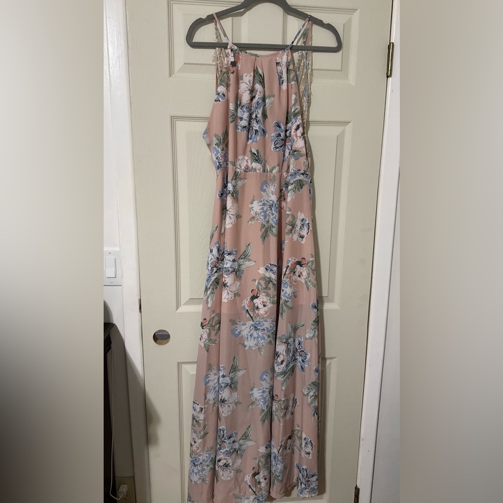 Floral Pink Maxi Dress